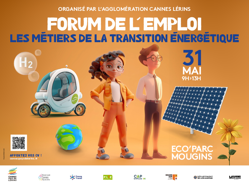 Le 31 mai : Forum de l’emploi “Les métiers de la transition énergétique” à Mougins